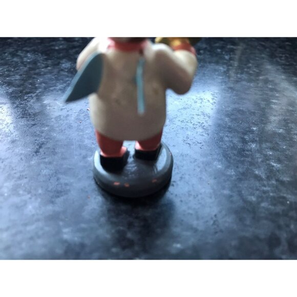 Vintage Christmas Wooden Music Angel Playing The Cymbals Erzgebirge Made In Germ - Picture 4 of 8